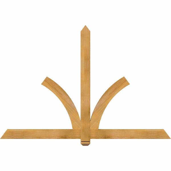 Ekena Millwork Redmond Rough Sawn Timber Gable Bracket, Western Red Cedar, 72"W x 48"H x 2"D x 4"F, 16/12 Pitch GBW072X48X0204RED00RWR - main
